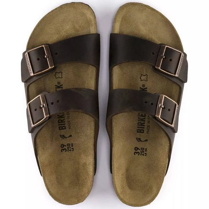 Birkenstock Arizona Nubuk Habana Siauri Rudi Moteriški/Vyriški Šlepetės (52533)