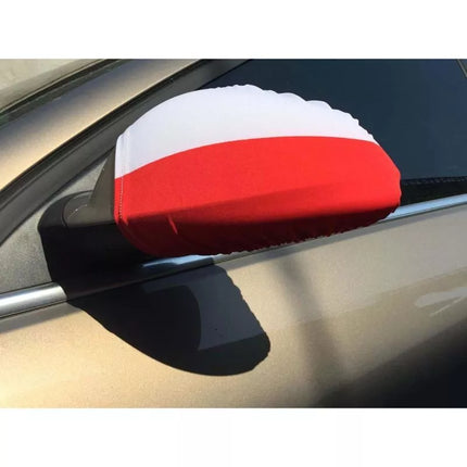 Lenkijos vėliavėlė ant automobilio veidrodžio