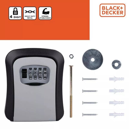 KEY SAFE BOX WITH 4-DIGITAL COMBINATION BLACK + DECKER