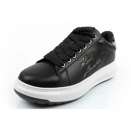 Karl Lagerfeld men's shoes sneakers Kapri natural leather black