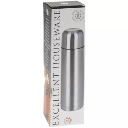 EXCELLENT HOUSEWARE SILVER 750ML TRAVEL THERMOS