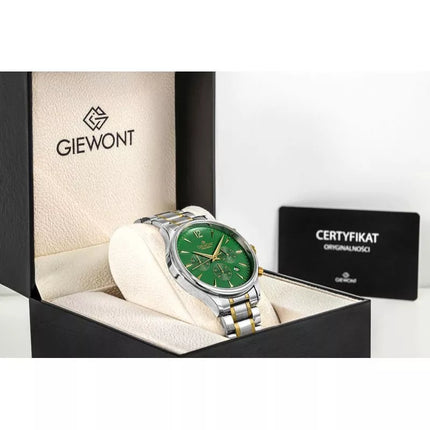 Giewont Chronograph Safyrinis Žalias Vyriškas Laikrodis GW6310-B6