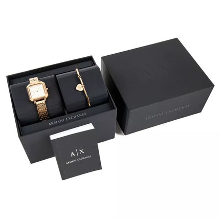 Moteriškas laikrodis + Apyrankė ARMANI EXCHANGE AX7164SET + Dėžutė