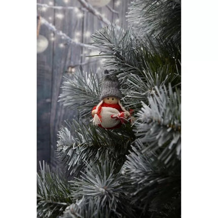 Dekoratyvinė lėlė su rankine, raudona mergaitė, 7.5 cm