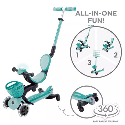 Scooter with ride-on seat GO•UP BABY 360 LIGHTS (844-210)