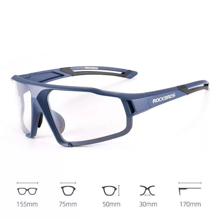 Rockbros SP216BL Photochromic UV400 Cycling Glasses - Blue