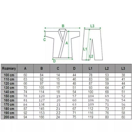 Kimono "Masters" karatė Kyokushinkai 8 oz - 200 cm 06200-200