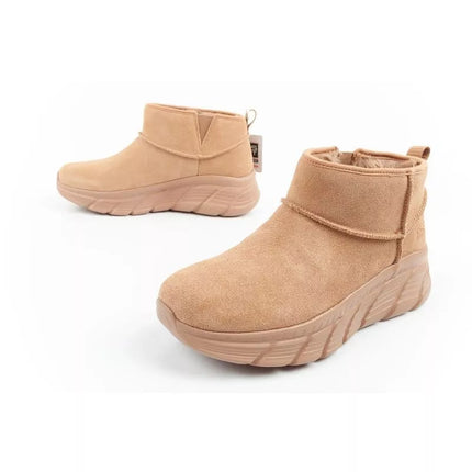 Skechers moteriški žieminiai odiniai aulinukai su pašiltinimu, rudi