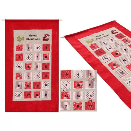 ADVENT CALENDAR 56x87CM RED