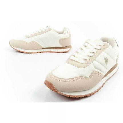 US Polo Assn sports shoes sneakers women's fashionable comfortable ecru