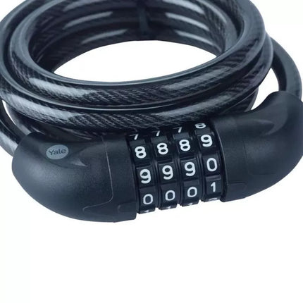 Plieninė dviračio trosinė spyna su kombinuojama spyna 10x1800mm Yale Essential Security Combination Cable Lock