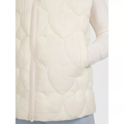 Girls' down vest with synthetic filling 4F 4FJRAW25TVJAF323-11S