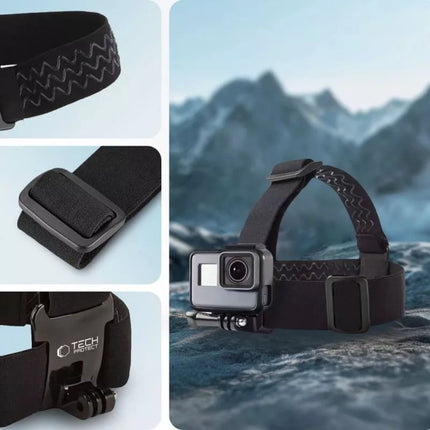 Tech-Protect GA100 Galvos laikiklis skirtas GoPro / DJI - Juodas