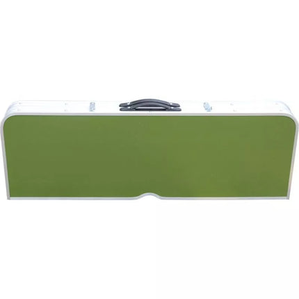 FOLDABLE CAMPING TABLE 90x60x70CM AND 2 BENCHES 87x23x39CM GREEN