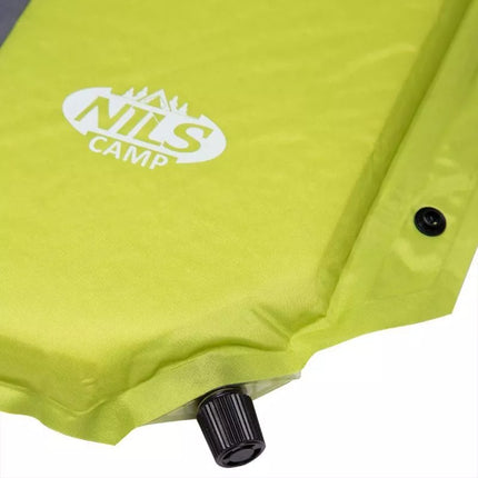NILS CAMP NC4349 Savipūtimas kilimėlis su pagalve Žaliai pilka