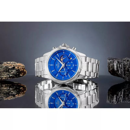 Vyriškas laikrodis Giewont Chronograph Safyrinis Sidabrinis Mėlynas GW9460-B3