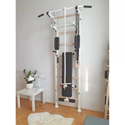 GYMNASTIC LADDER, HAND BAR, BENCH, CHILDREN'S ACCESSORIES, WHITE MAT BENCHK 414