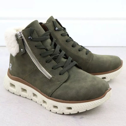 Rieker M6014-54 women's waterproof ultra-light green hiking boots