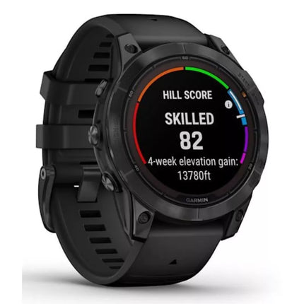 Garmin Fenix 7 Pro Saulės energijos varoma versija, skaidri pilka / juodu dirželiu, sportinis laikrodis