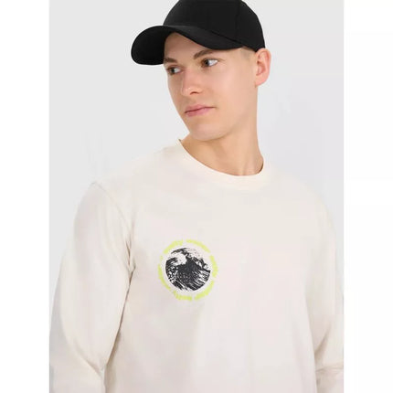 Men's longsleeve regular with print 4F 4FWSS25TLONM392-11S