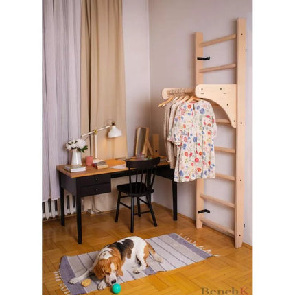 WOODEN PULL-UP LADDER WITH DESK BENCHK 112