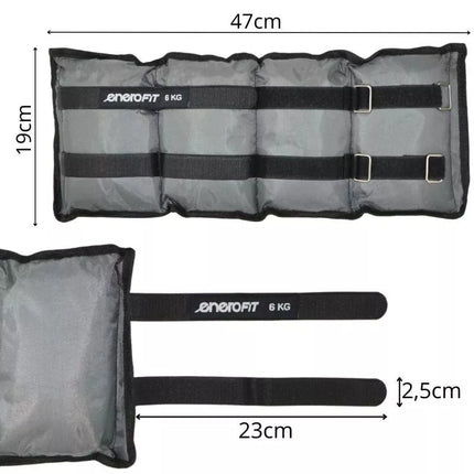 ENERO FIT pilkas svoris 12KG (2x6KG)