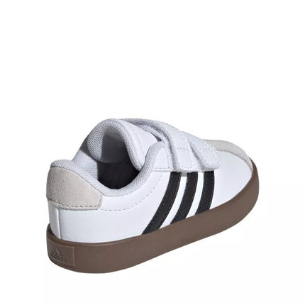 Adidas VL Court 3.0 Skateboarding Shoes for Kids White and Gray ID9157
