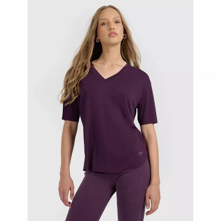 Moteriski oversize marškinėliai su modalu 4F 4FRAW25TTSHF3283-50S