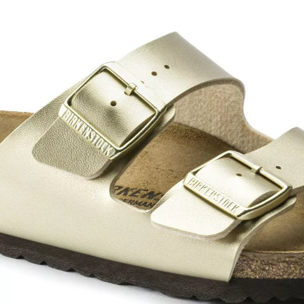 Birkenstock Arizona Birko-Flor Gold women's flip-flops regular wide (1016110)
