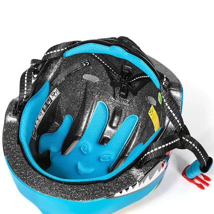 Wozinsky Children's Bicycle Helmet, Dragon Pattern, Lightweight, S - Blue