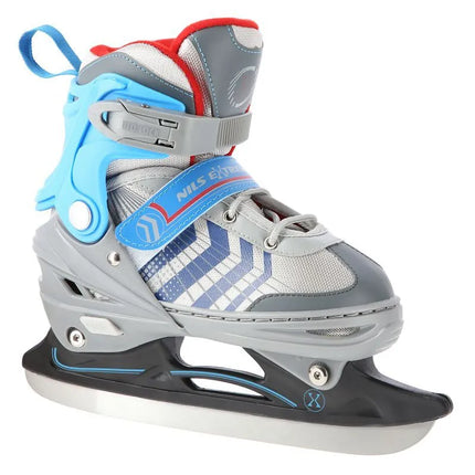 NH18192 4in1 GREY-BLUE SIZE M(34-38) ROLLER SKATES WITH HOCKEY SLEEVE NILS EXTREME
