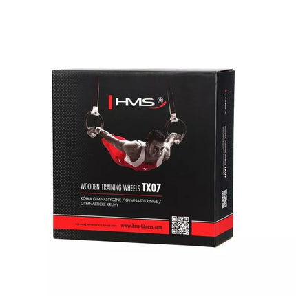 Mediniai gimnastikos žiedai su matavimo juosta HMS TX07