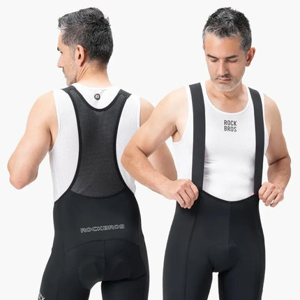 Rockbros 200021 Long Cycling Bib Shorts with Pad Size L - Black