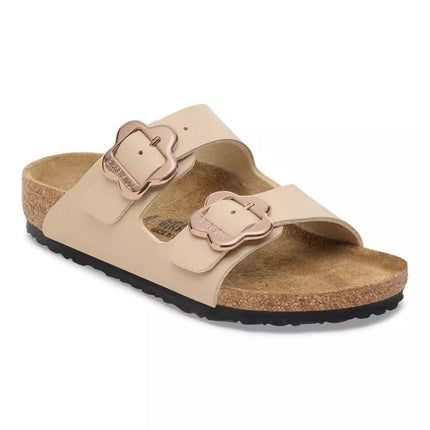 Birkenstock ARIZONA FLOWER BUCKLE VAIKAMS 1030439 SMĖLIO PILIES (standartinis plotis) šlepetės