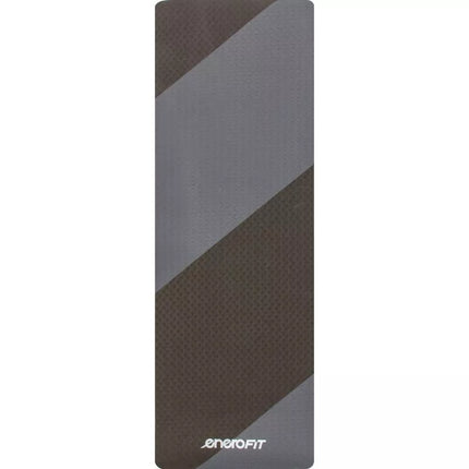 ENERO FIT ANTI-SLIP TPE YOGA AND FITNESS MAT, GRAY-BLACK