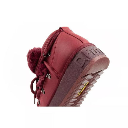 D.Franklin women's winter snow boots, fashionable fur lining, burgundy
