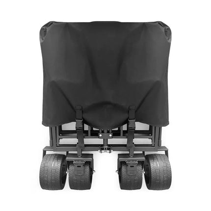 Wozinsky WZP-100 beach, tourist, garden trolley, durable, wide wheels, with safety net up to 100 kg - black