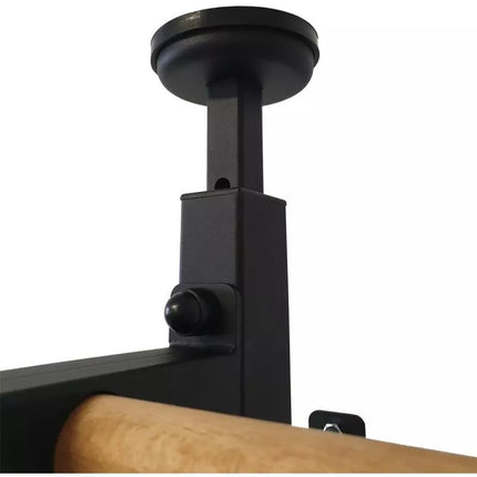 GYMNASTIC WOODEN AND METAL EXTENSION WALL BAR WITH METAL HANDLE IN OAK COLOUR BENCHK 511