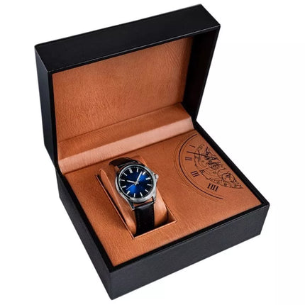 Medinė raudonmedžio dėžutė laikrodžiams PREMIUM PDR-4