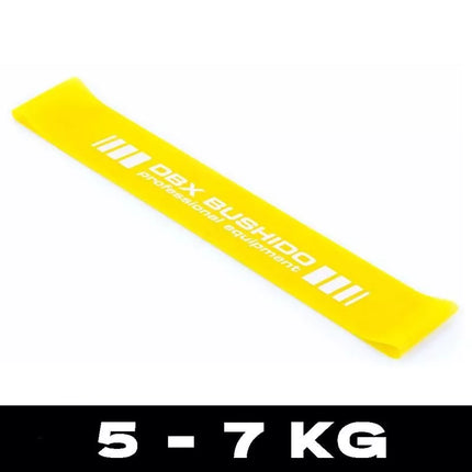 Power Band MINI - Treniruočių juosta judrumui, GELTONA, 5-7 kg