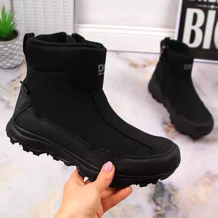 DK Jr DK58A Waterproof Insulated Snow Boots, Black