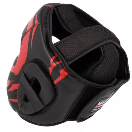 MASTERS KSS-FIGHT-GEAR bokso šalmas juodas ir raudonas
