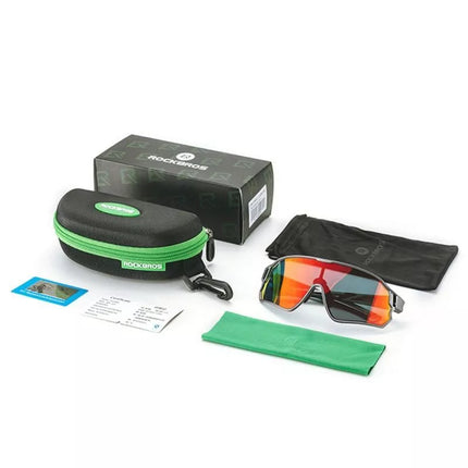 Rockbros polarized kids glasses black and blue