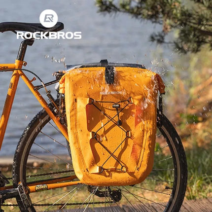 Vandeniui atsparus dviračio krepšys bagažinei Rockbros 30140022003 – oranžinis
