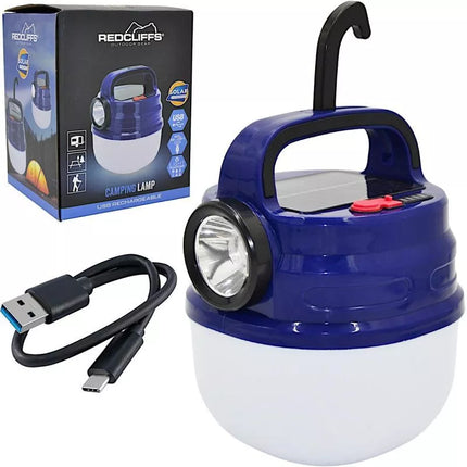 Žibintuvėlis Kempingo lempa su USB įkrovimu ir saulės energija Redcliffs