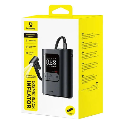 Baseus GoTrip VA1 Automobilinis Kompresorius 150 PSI su 12V Maitinimo Šaltiniu - Tamsiai Pilka