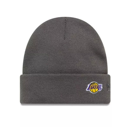 New Era NBA LA Los Angeles Lakers Mini logotipas Tamsiai pilka megzta kepurė su atvartu - 60691118