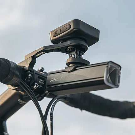 Rockbros FK-301 2-in-1 Handlebar Bike Mount for Computer/Navigator and Camera/Lighting - Black