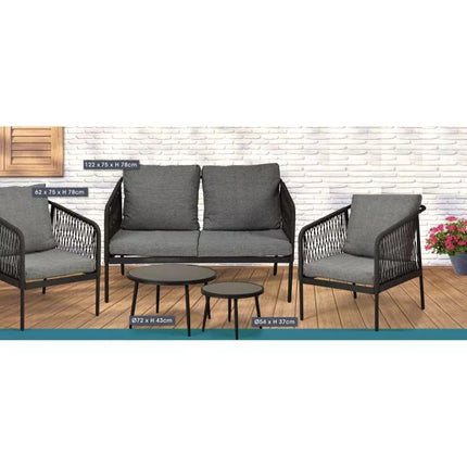 5-PIECE GARDEN FURNITURE SET MILAN