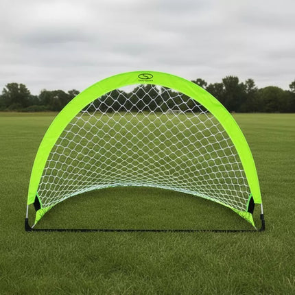 Sulenkiama futbolo treniruočių vartai – neono žalia (M) 120x80x80 cm